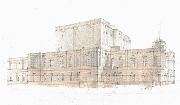 Presentation perspectives for Allan Greenberg Architect